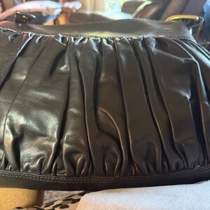 Fossil Black Ruched Shoulder Bag